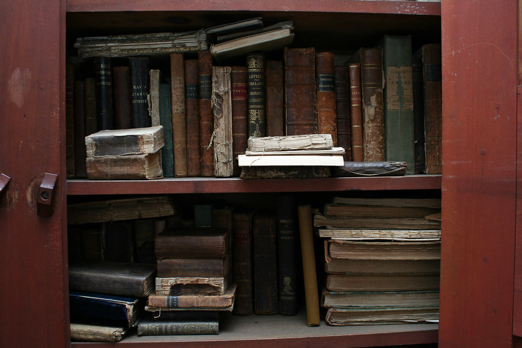 Old books in Sarah's house