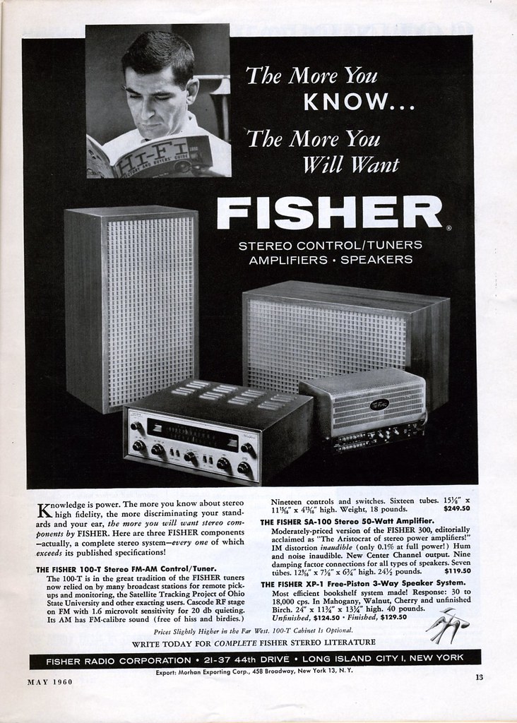 The Fisher Stereo Control/tuners - amplifiers - speakers 1960