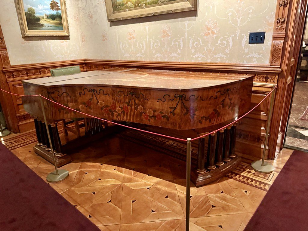 Drawing Room Piano, Samuel M. Nickerson Mansion, Driehaus Museum, Erie Street and Wabash Avenue, River North, Chicago, IL
