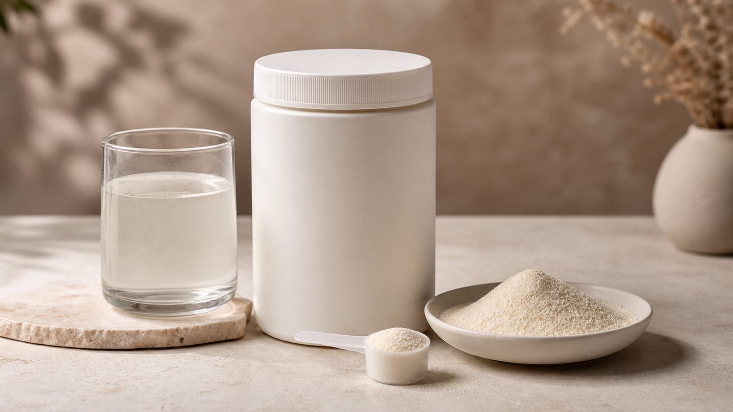 Illustration for collagen supplements & powders