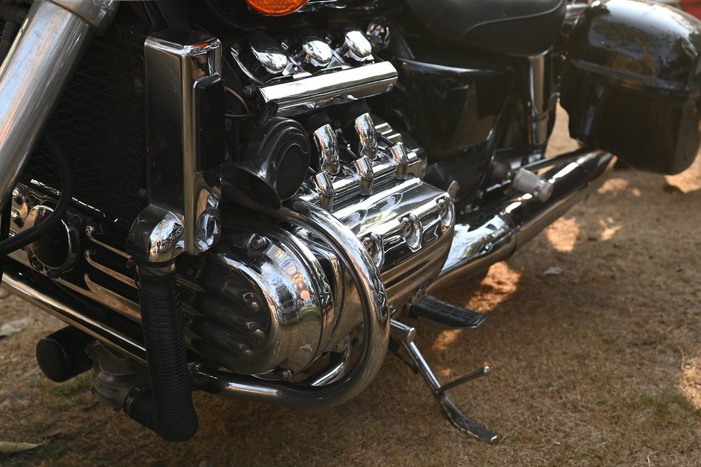 DSC_9329: a close up of a motorcycle parked on a dirt road