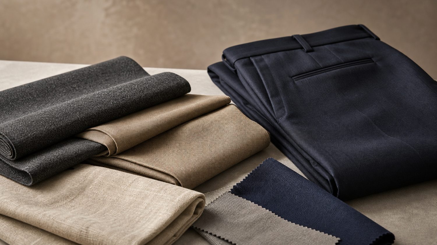 Illustration for fabric for mens pants