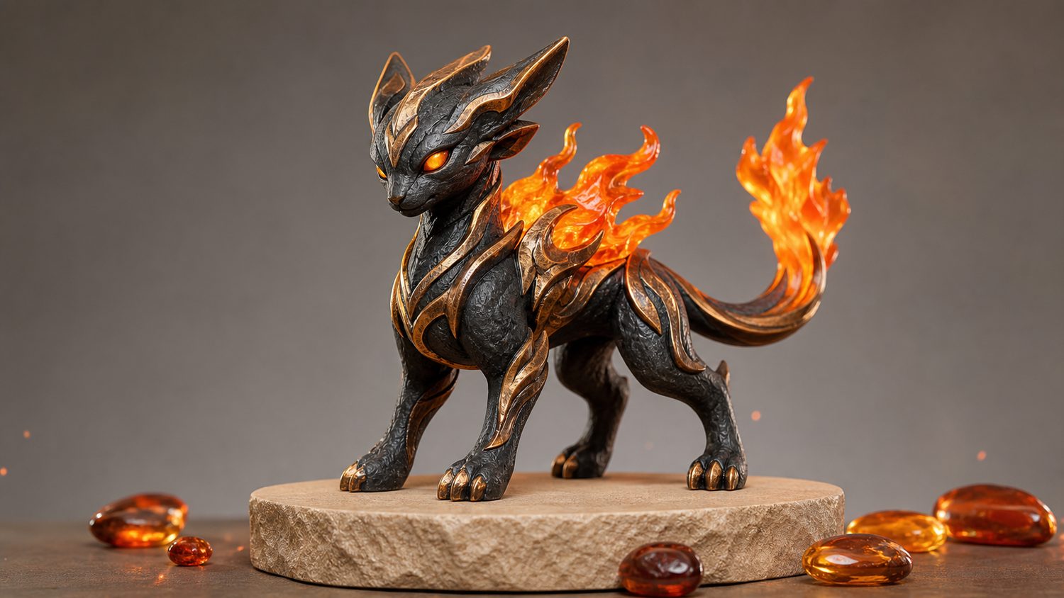 Illustration for fire type pokemon heartgold