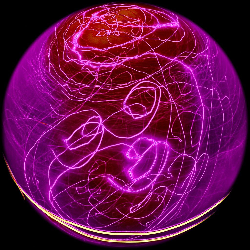 Long exposure of home star projector