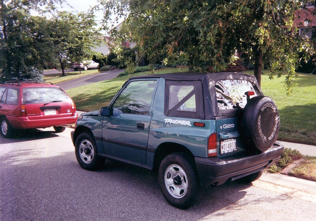 Cars I Have Owned: 1997 Geo Tracker 4x4 Pictured in 1997, 1.6L 4-Cylinder Engine, Great Off-Road & Snow Capability