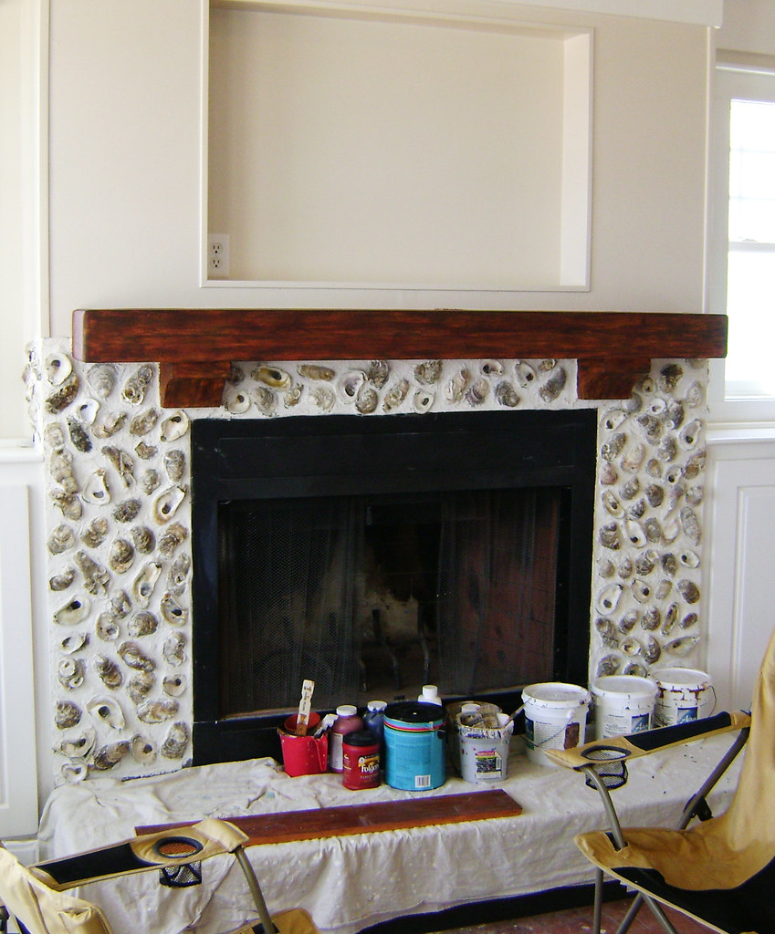 Wood Grain Finish on Mantel, Bolivar Peninsula, Texas 0328101211