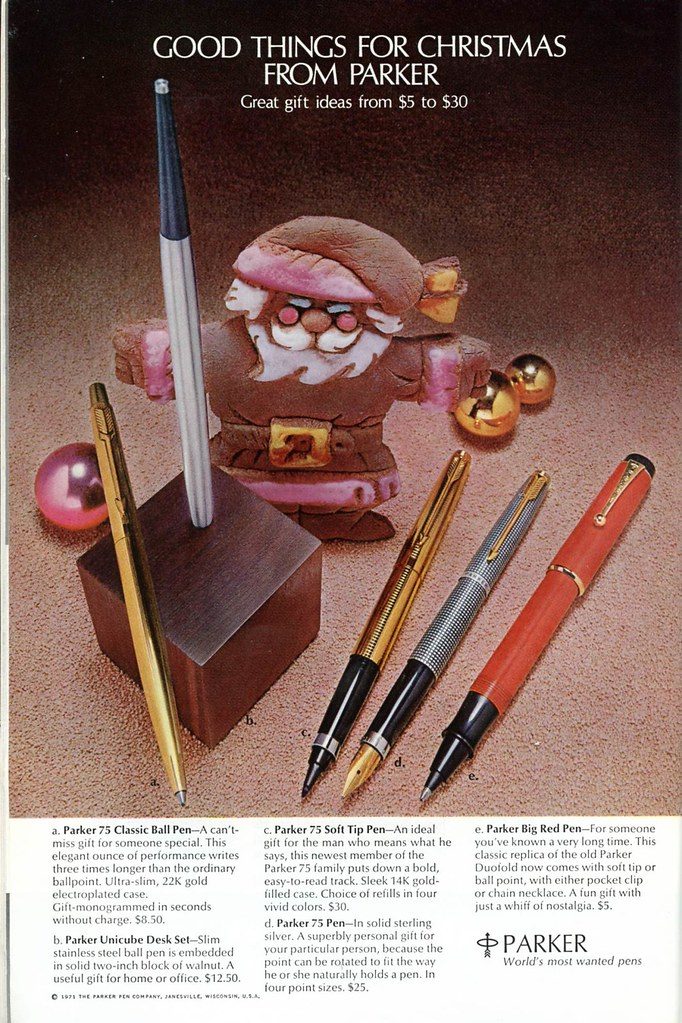 Parker pens 1971