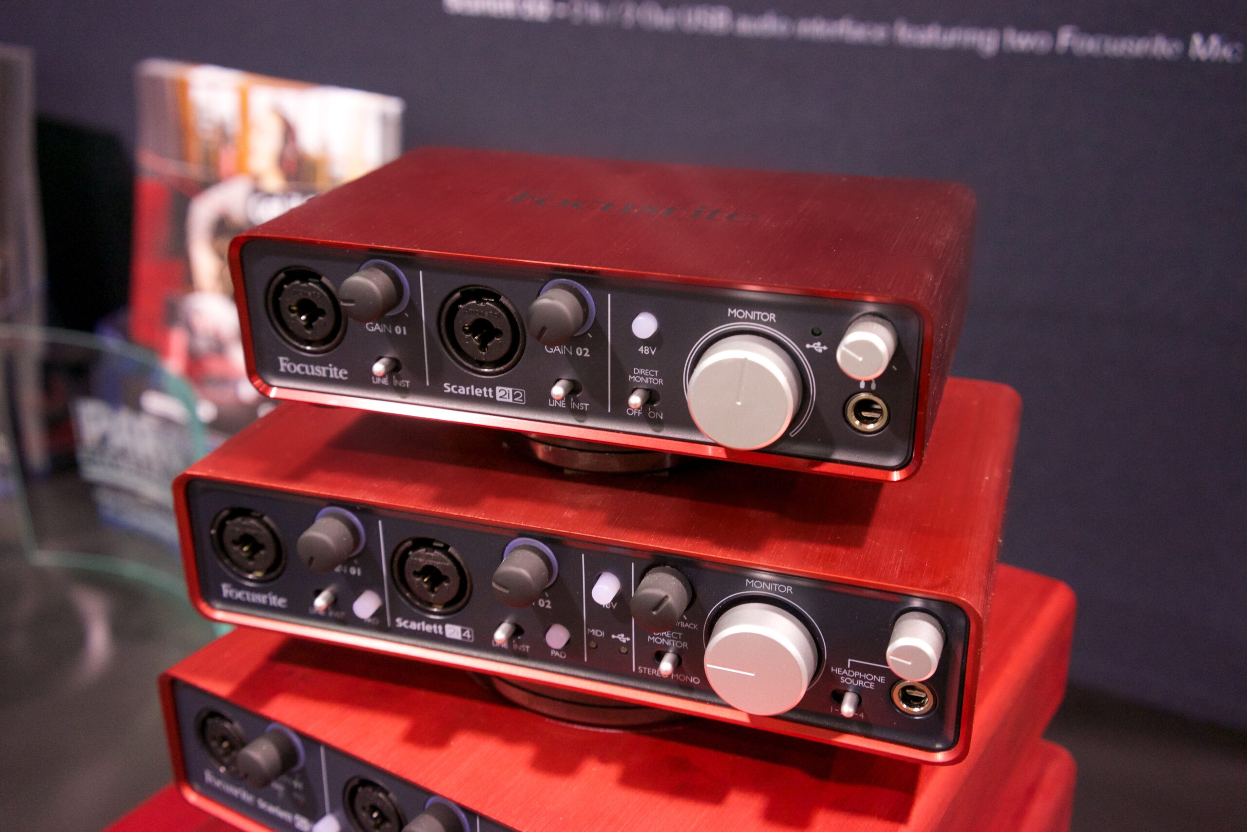 File:Focusrite Scarlett 2i2, 2i4, 6i6 USB2.0 Audio Interfaces with Focusrite Mic Preamps - 2014 NAMM Show (by Matt Vanacoro).jpg