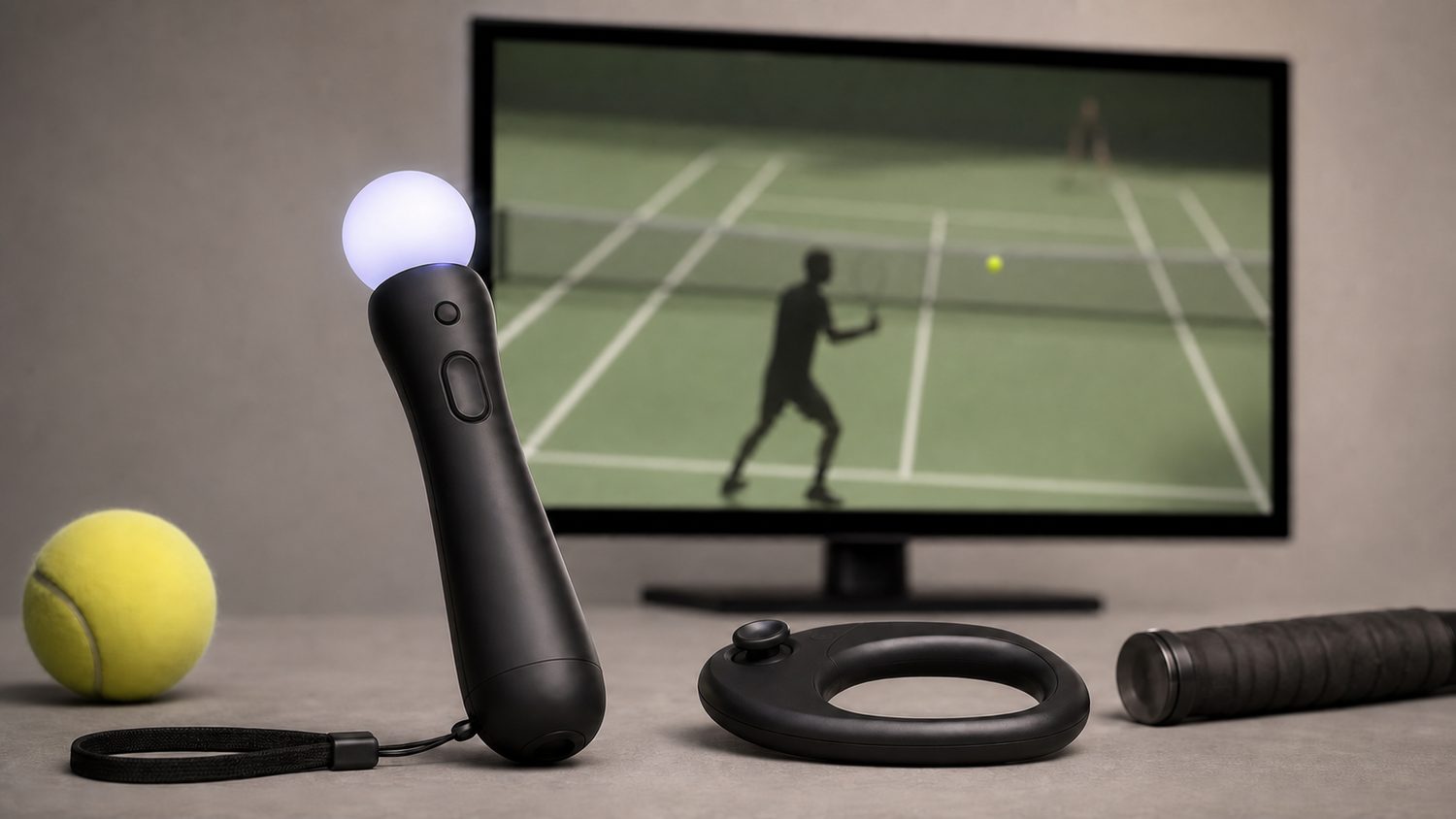 Illustration for ps3 move tennis game