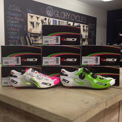 Round one of Sidi Wire Team Cannondale and Lampre shoes have landed. All presold. Special things come to those who wait.
