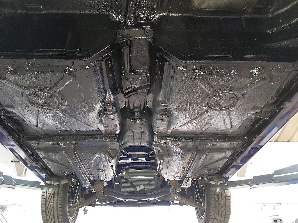 Surface rust removed and treated, Por-15 prevention & Tera Shutz underseal.