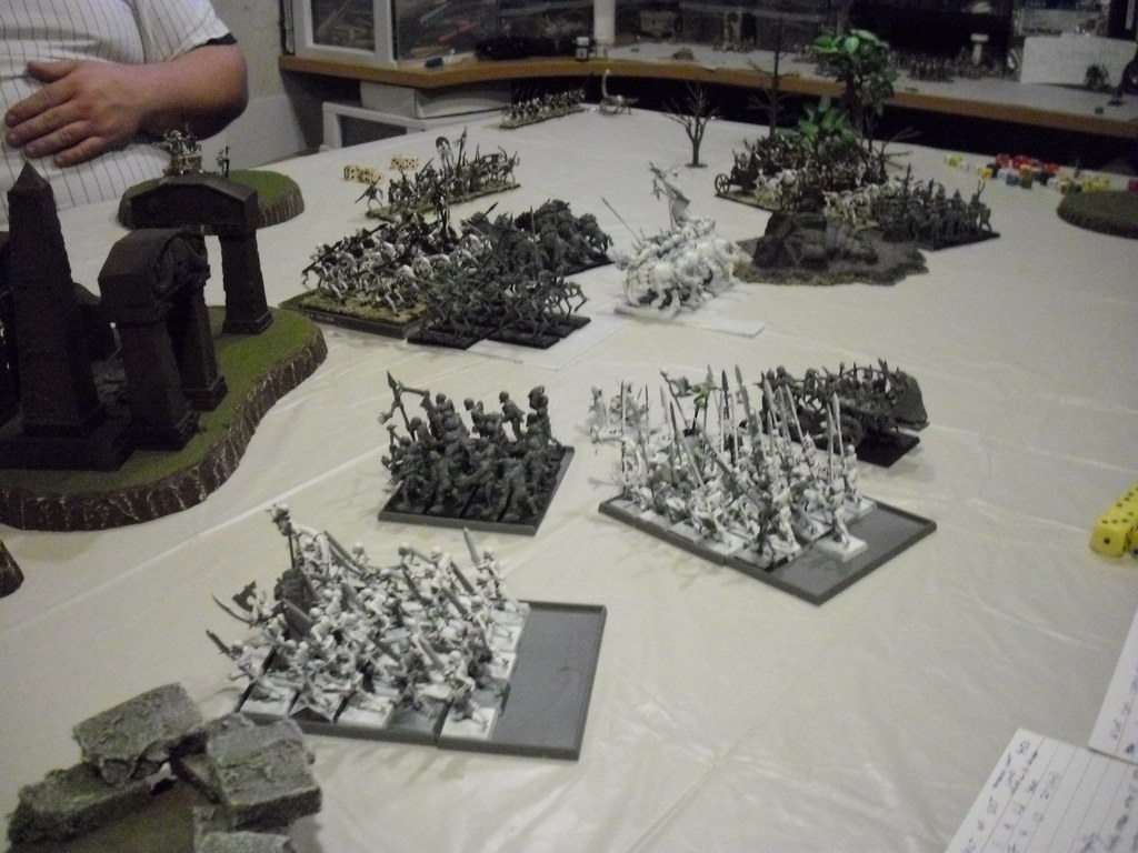 Vampire count lord guarded only by skeletons and corpse cart
