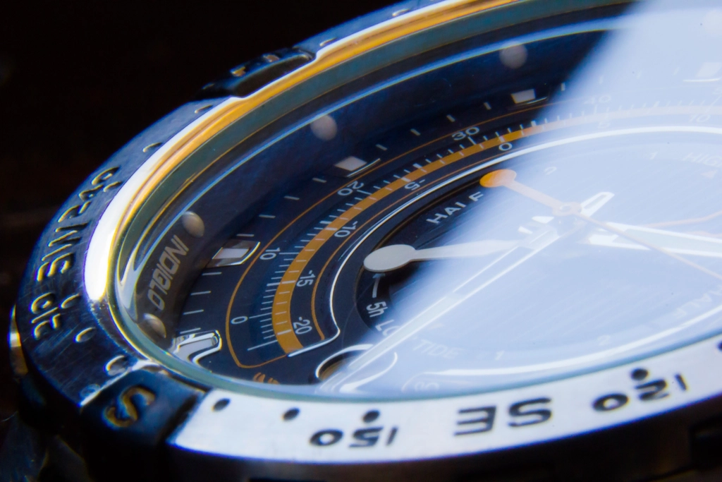 Luxury wristwatch closeup, location unknown