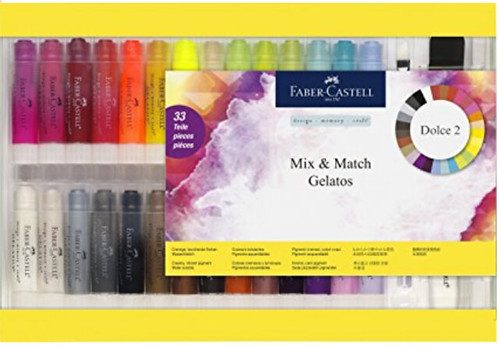 Faber Castell Gelatos Gift Set of 33 - water soluble art pigment sticks