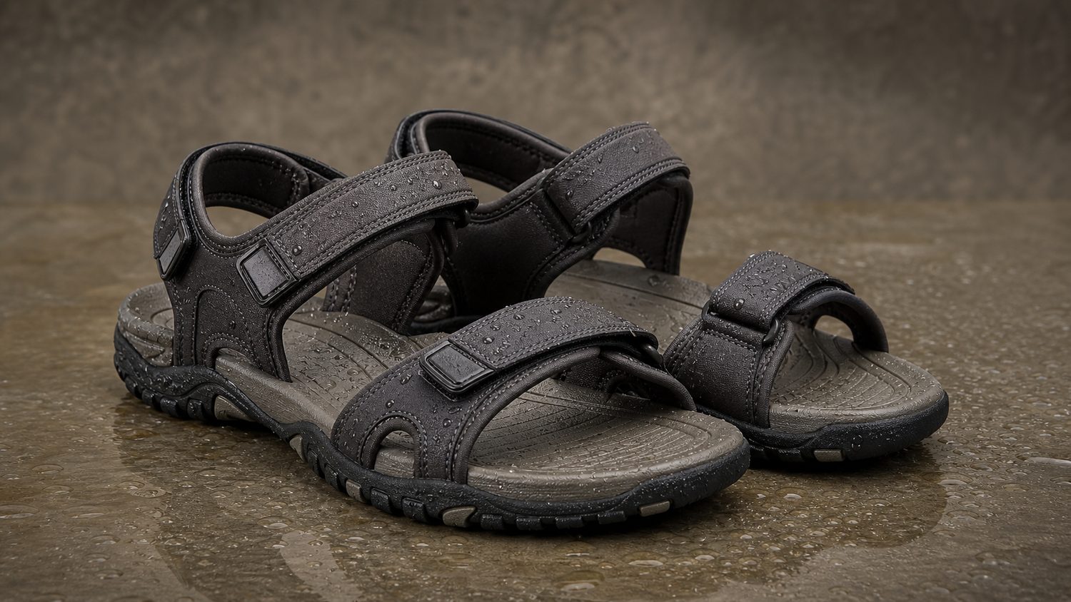 Illustration for waterproof sandals for indian monsoons