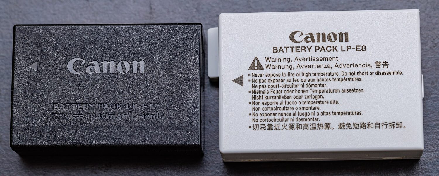 Canon LP-E17 & LP-E8 BATTERY PACKS