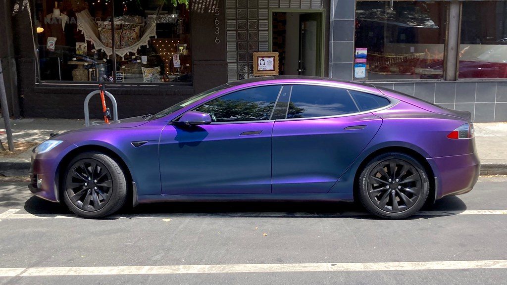 Tesla Model S. cool paint job! IMG_1506