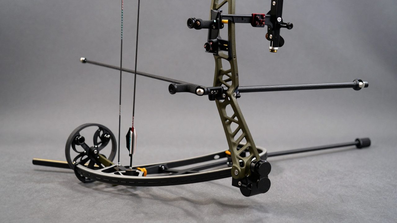 Illustration for arrow quiver for compound bow