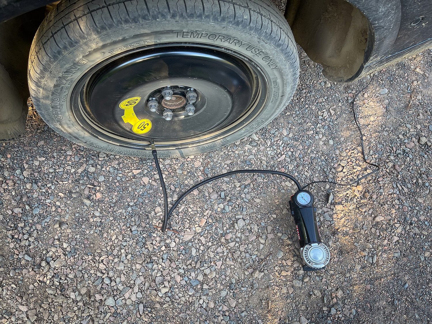 Inflating Temporary Spare - Tire Inflator - Air Compressor (54122728542)