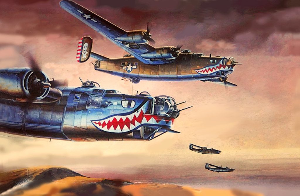 Consolidated Vultee B 24J Liberator from the 90th Bomb group Jo;;y Rogers in the South West Pacificby Acadeny Minecraft model Kits,kopie