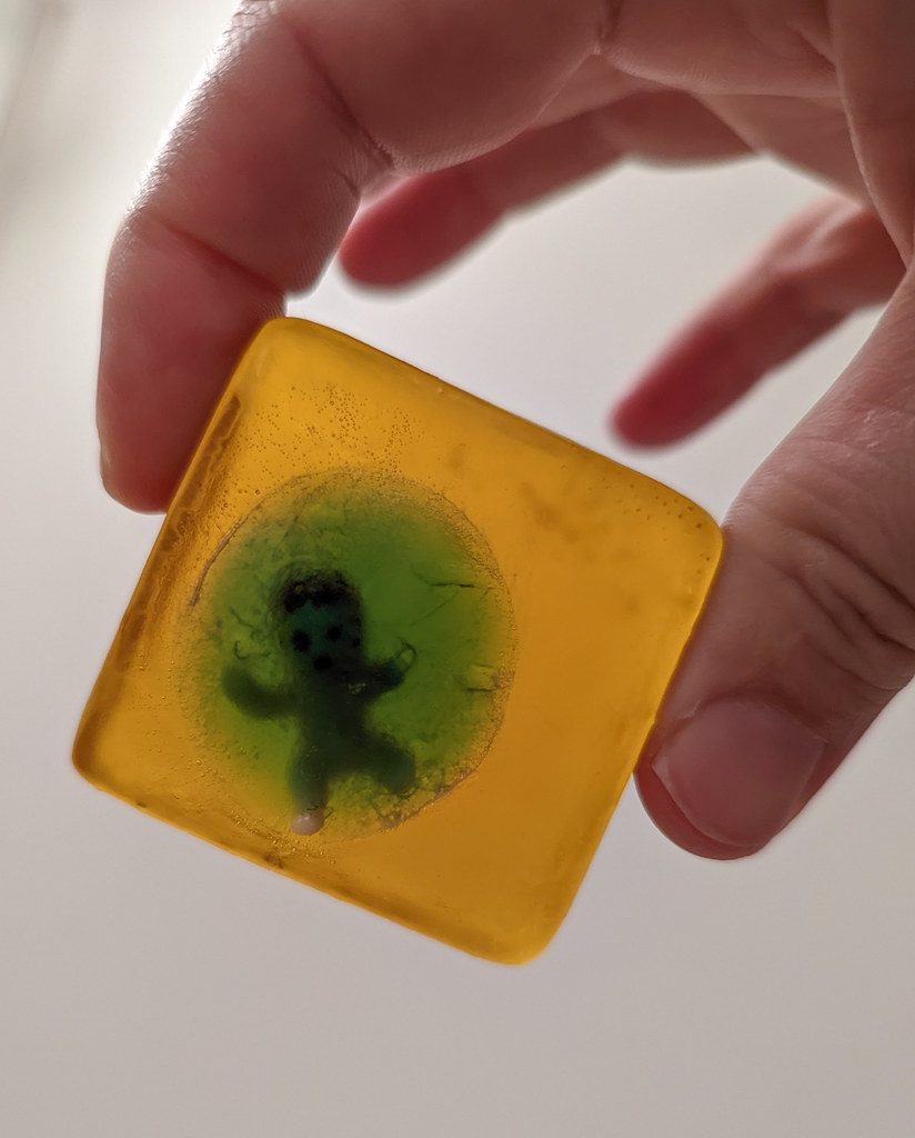 A baby astronaut in my soap