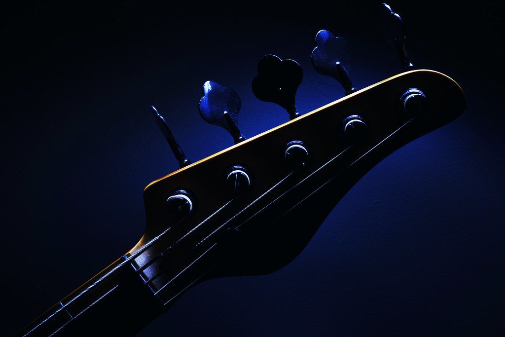 Head of Five Strings Bass Guitar