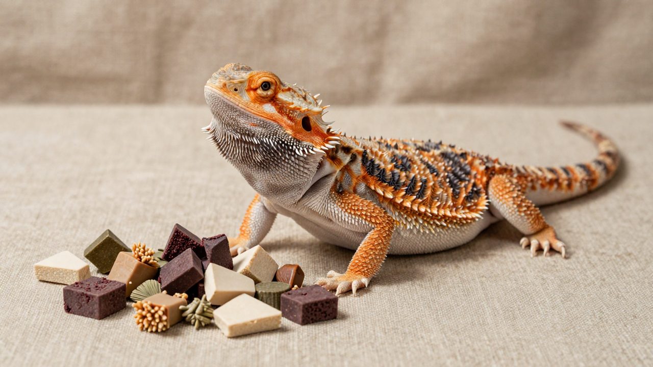 Illustration for bearded dragon pellet food