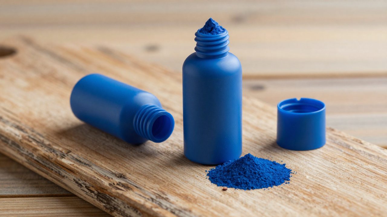 Illustration for blue based toner for orange hair