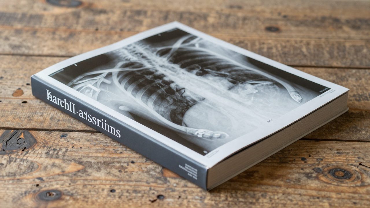 Illustration for book for chest x ray