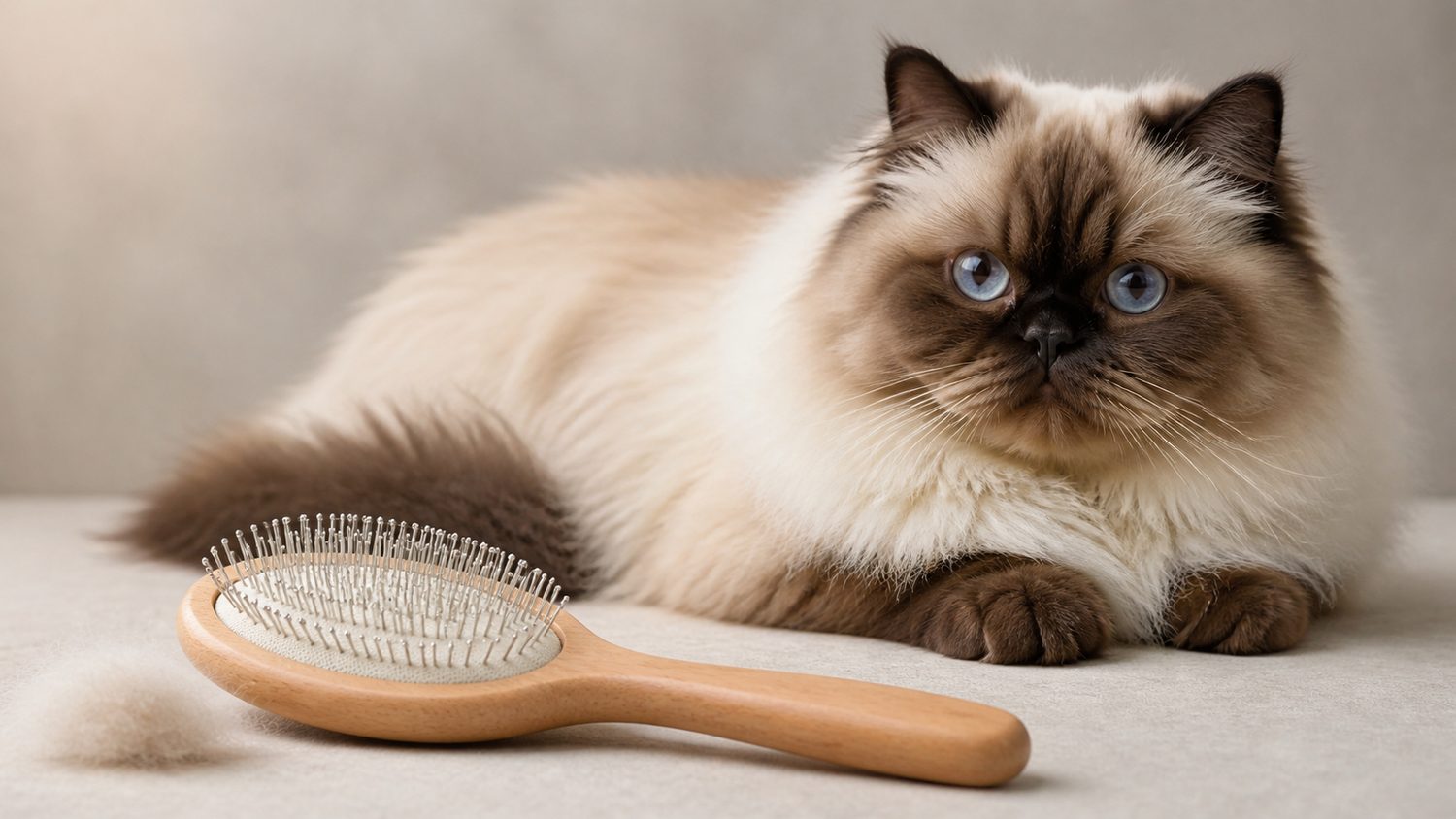 Illustration for brush for himalayan cat