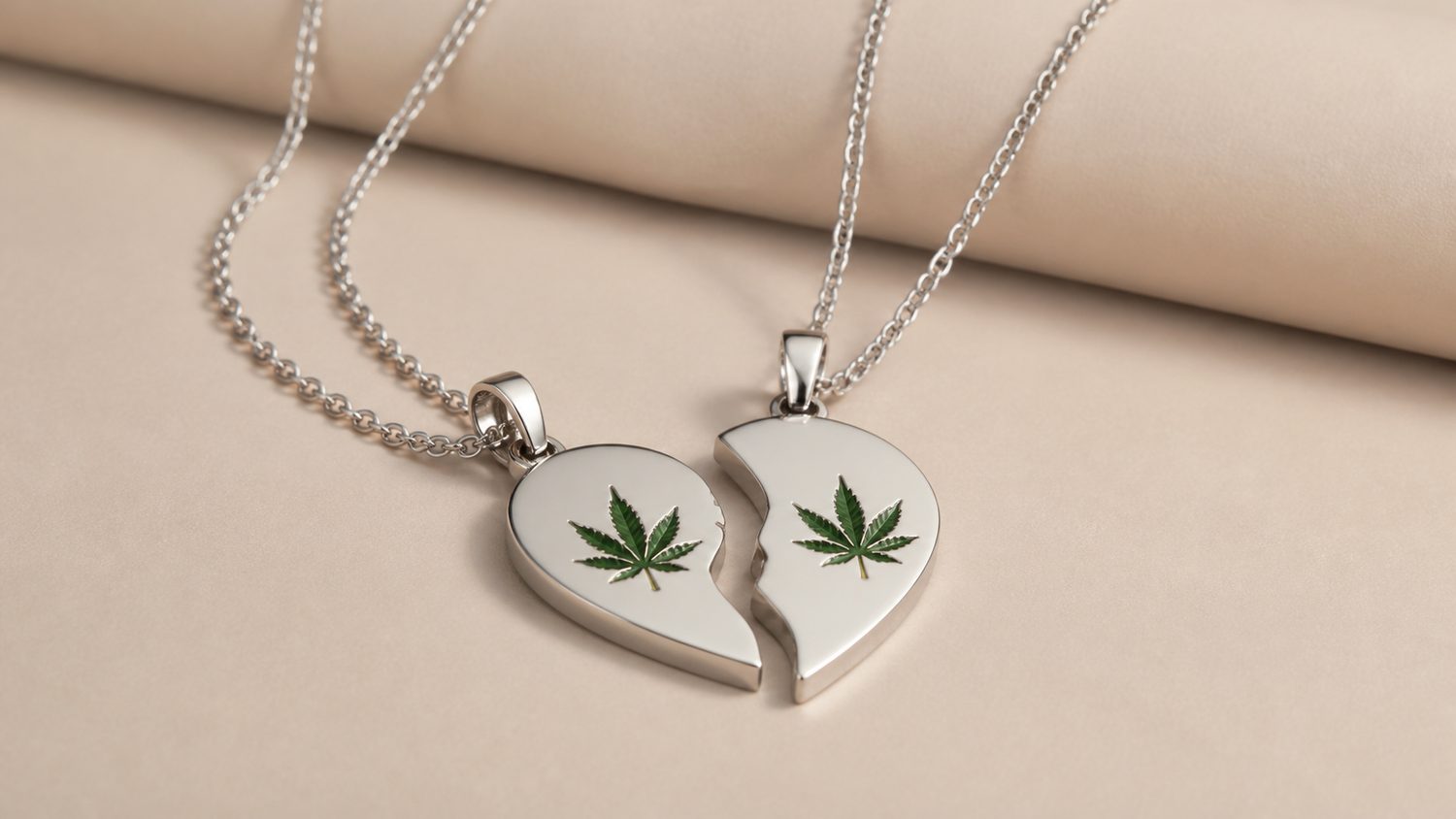 Illustration for buds friendship necklace weed