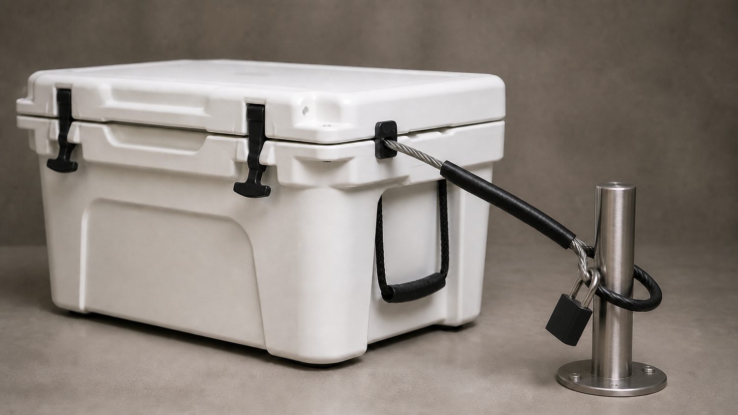 Illustration for cable lock for yeti cooler
