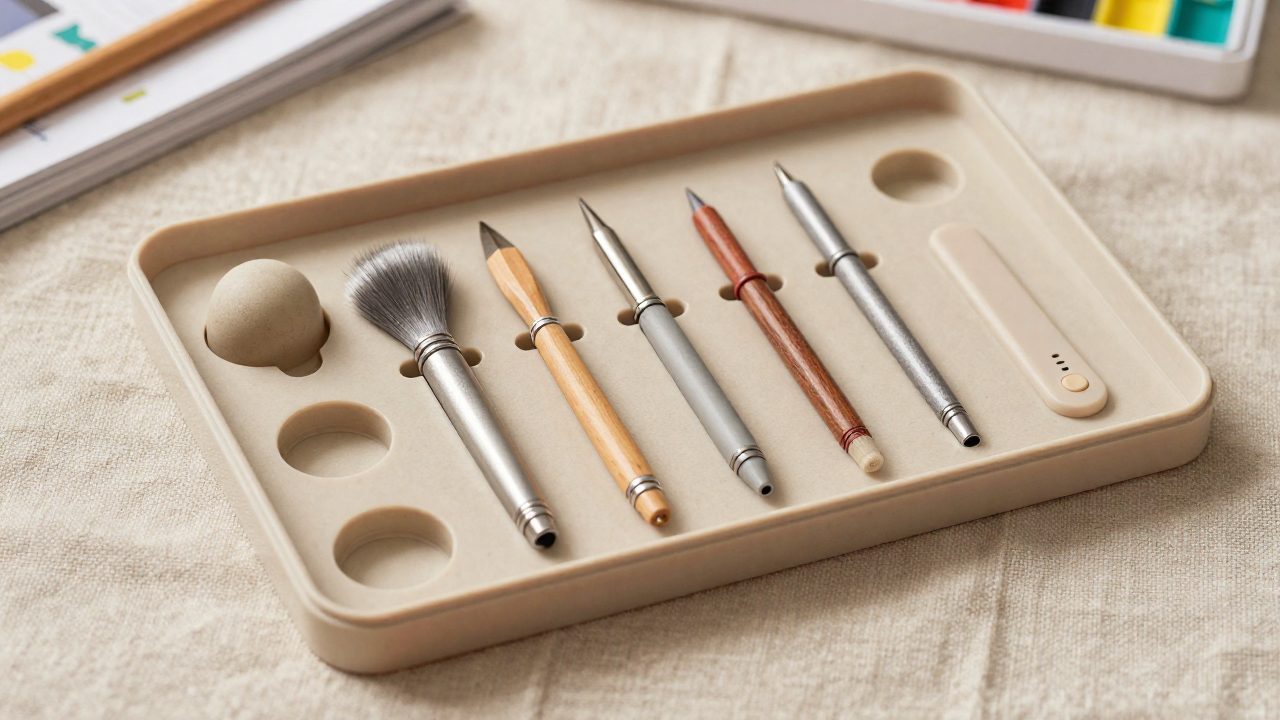 Illustration for calligraphy set for kids