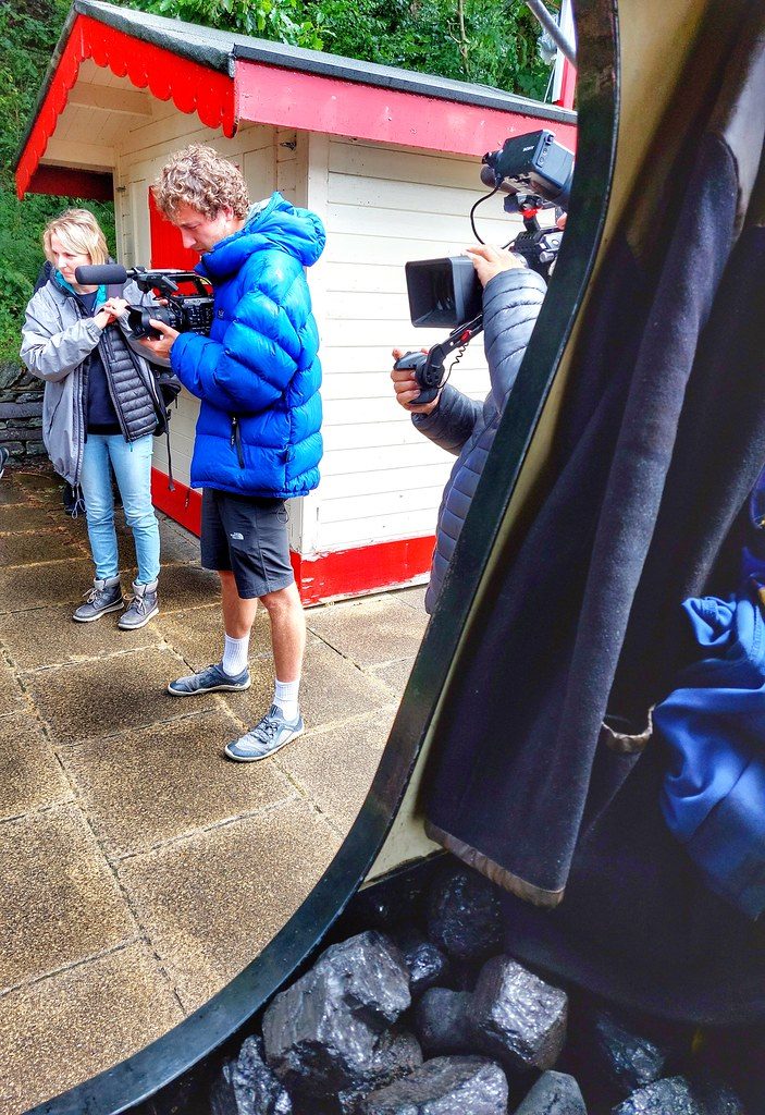 Film camera action.