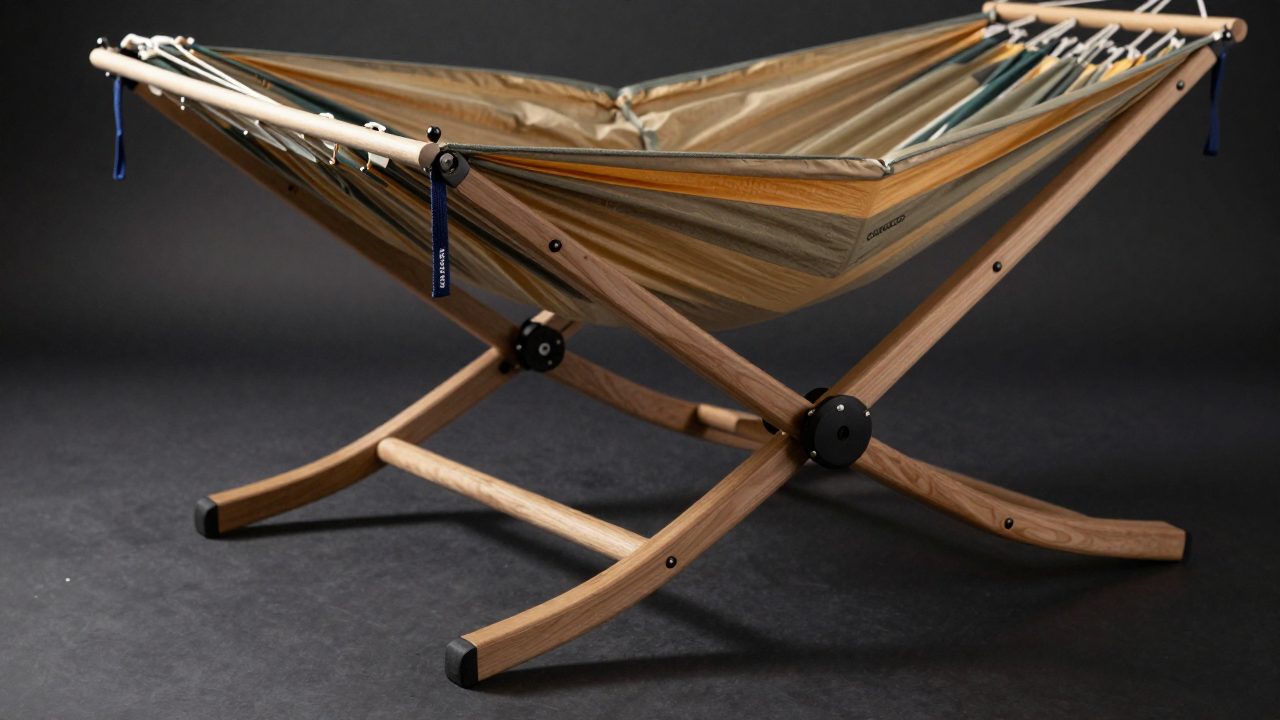 Illustration for choice products double hammock stand