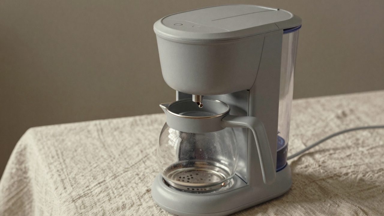 Illustration for coffee maker with removable water reservoir