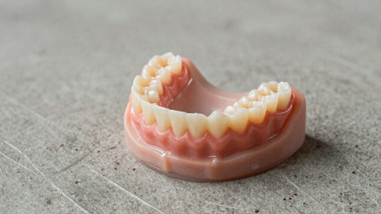 Illustration for denture adhesive for lower dentures