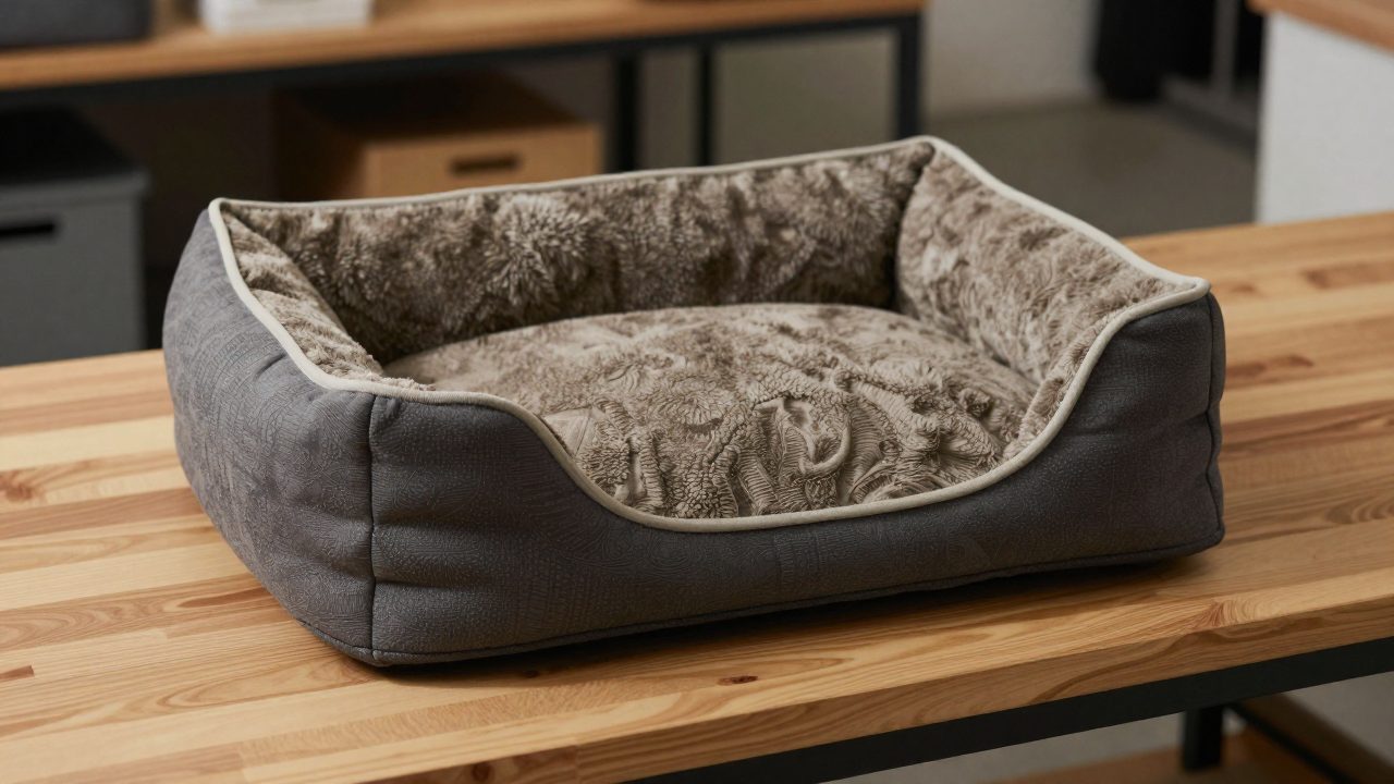 Illustration for dog bed for corgi