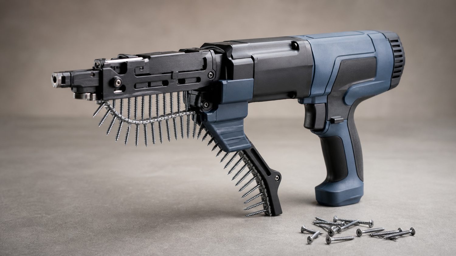 Illustration for drywall screw gun auto feed