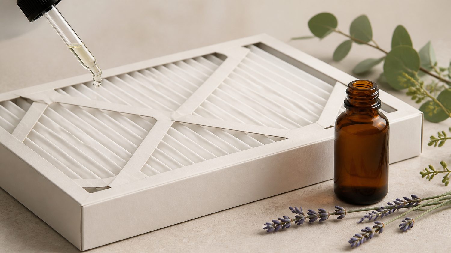 Illustration for essential oil for air filter
