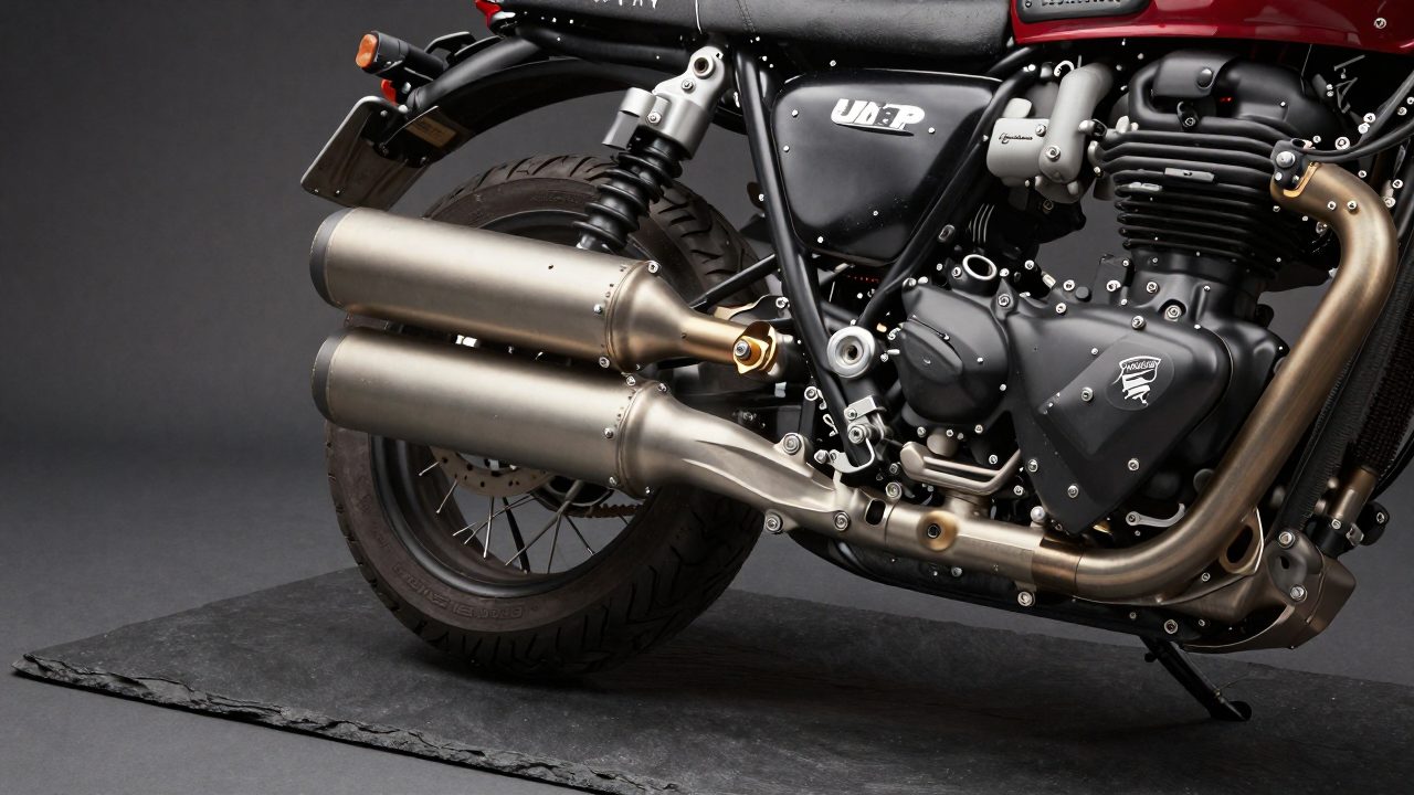 Illustration for exhaust for triumph thruxton