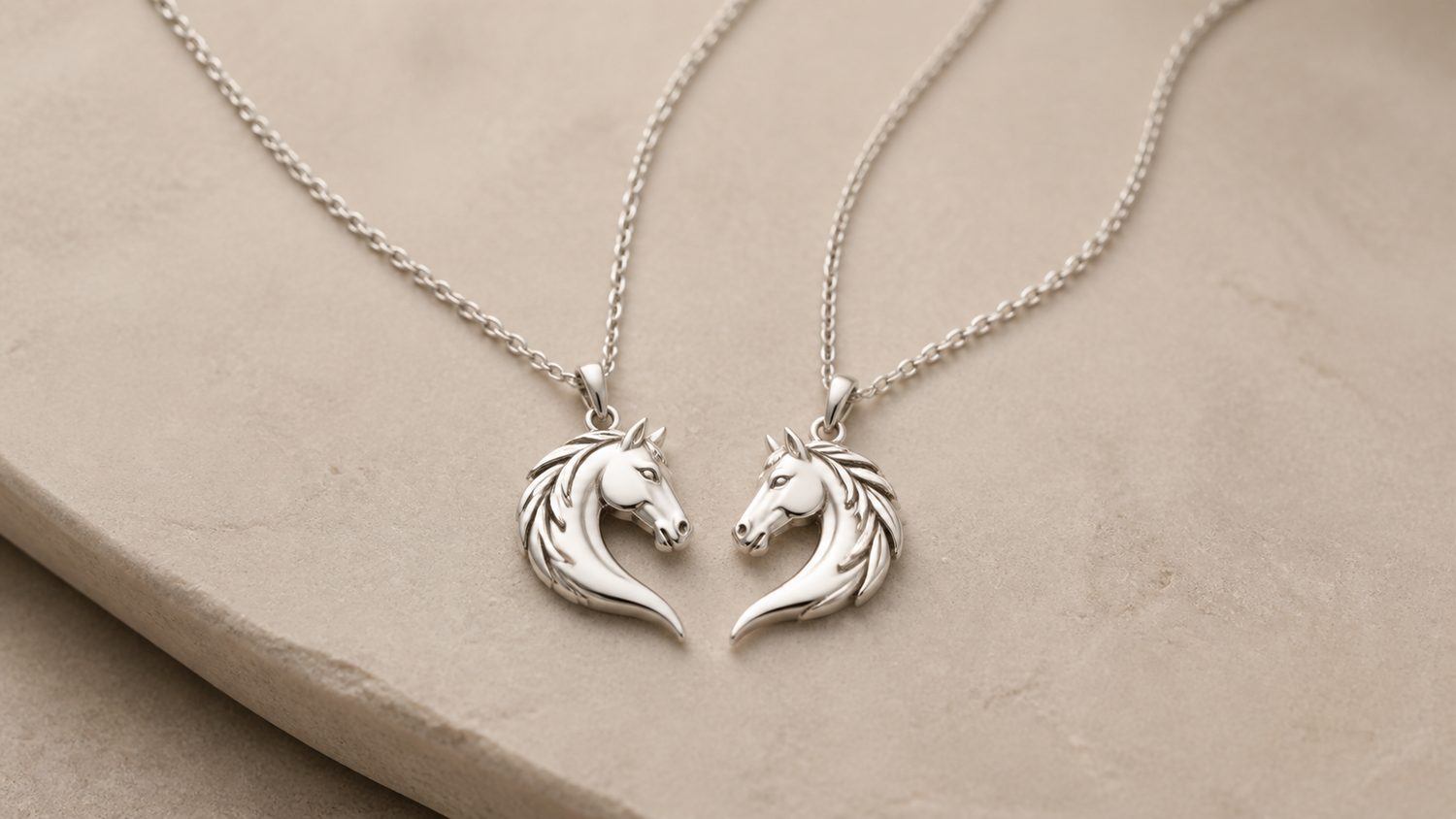 Illustration for friend horse necklaces