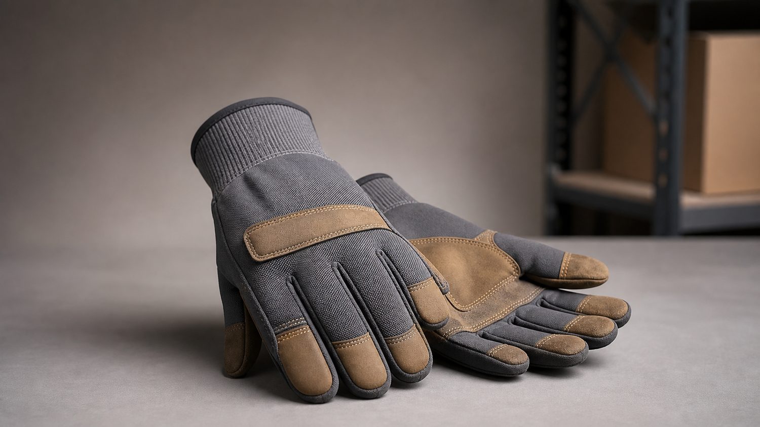 Illustration for gloves for warehouse work