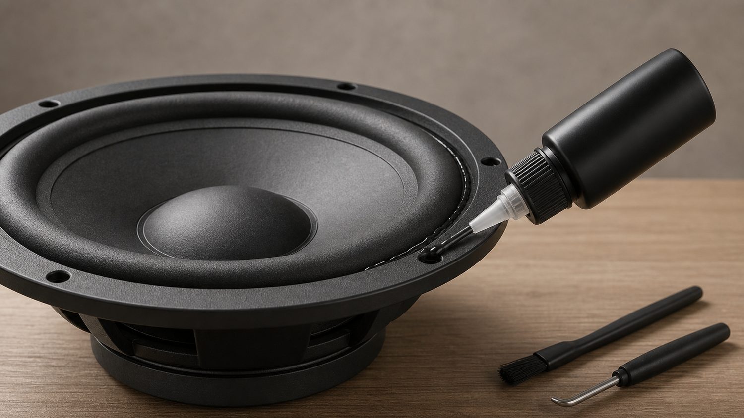 Illustration for glue for subwoofer recone