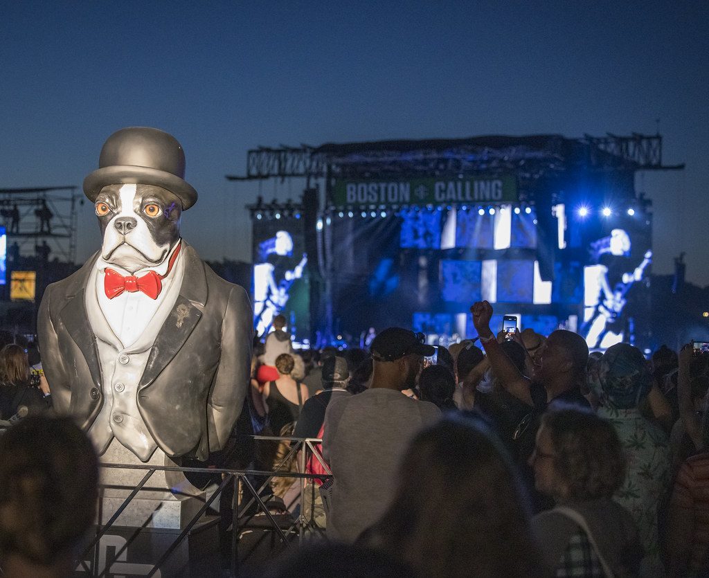 Boston Terrier statue at Boston Calling Music Festival