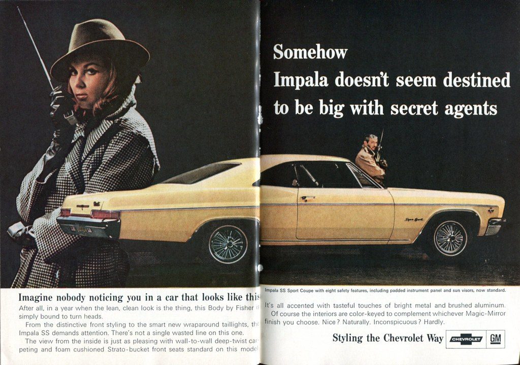 1966 Chevrolet Impala SS Sport Coupe Advertisement Readers Digest May 1966
