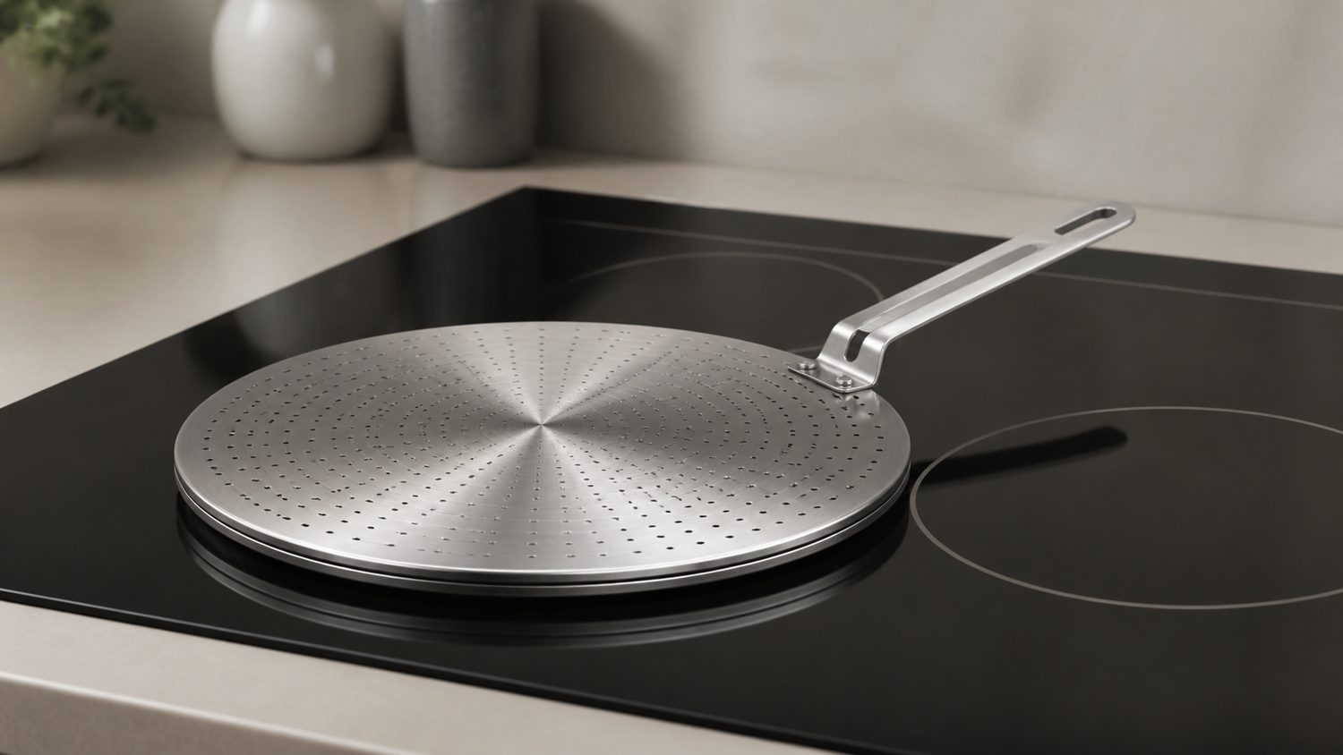 Illustration for heat diffuser for glass top stove