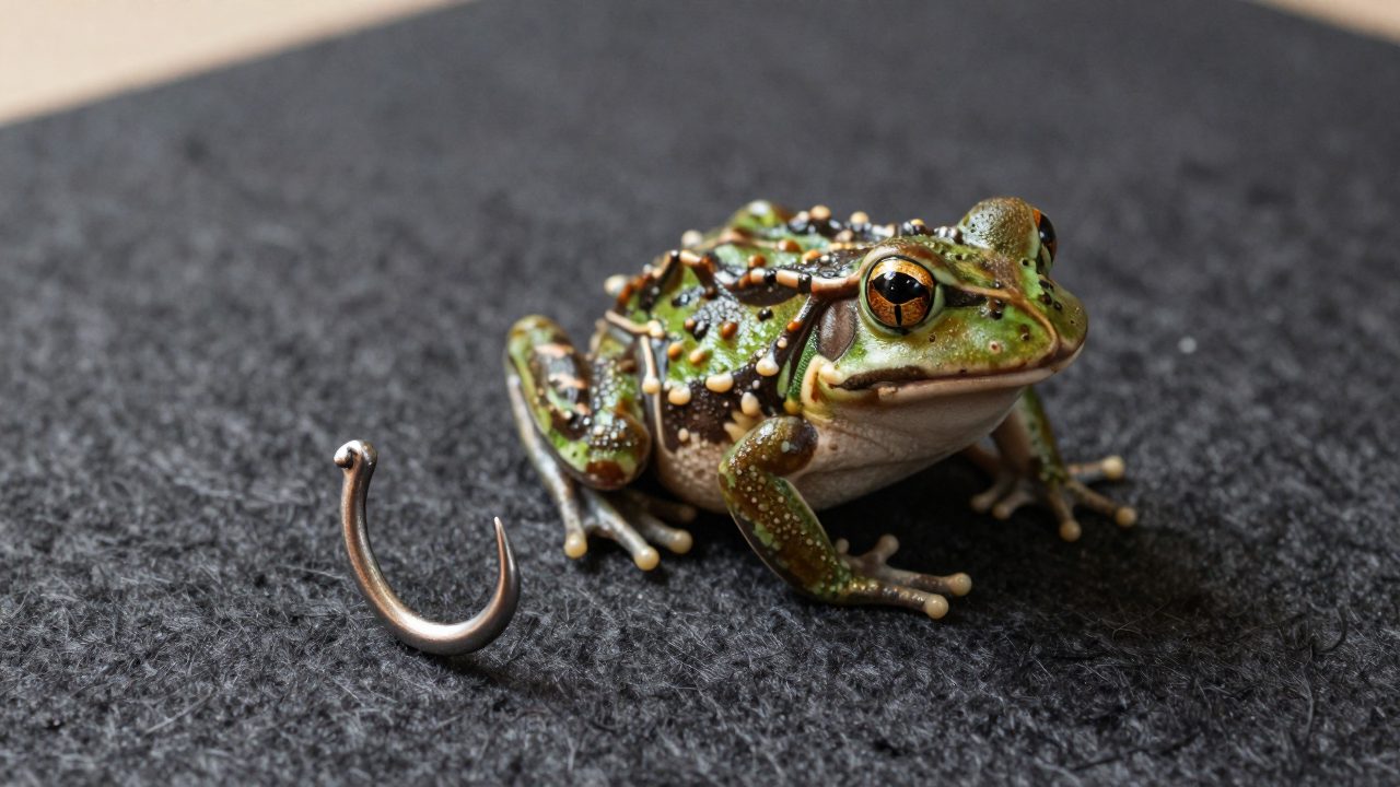 Illustration for hook for ribbit frog