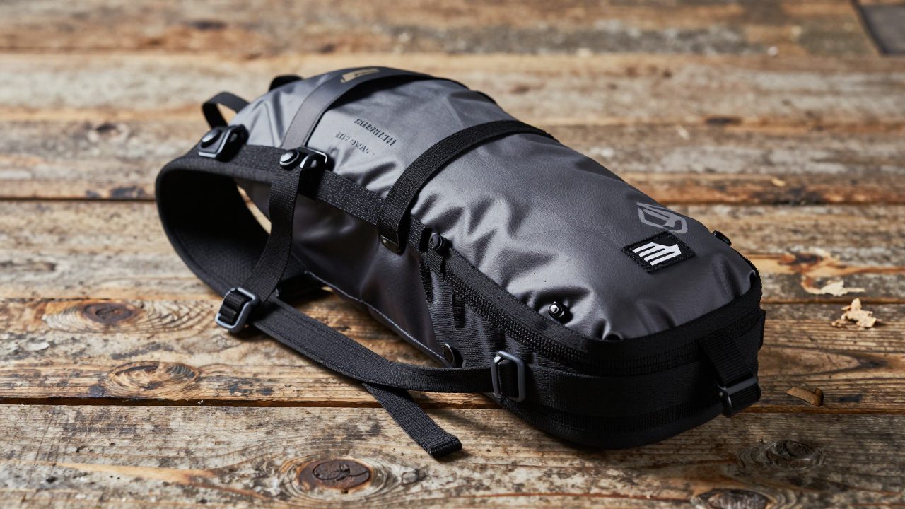 Illustration for hydration pack for enduro motorcycle