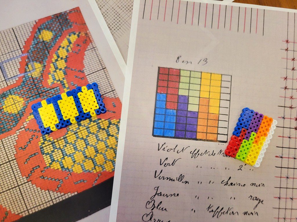 Weaving patterns to perler beads